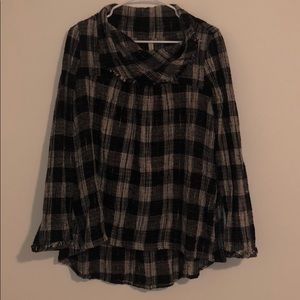 Feee People plaid cape with pockets size S/P